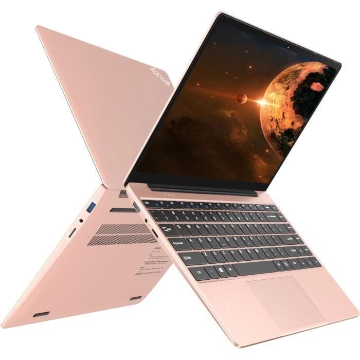 Ordinateur Portable Aocwei 14,1 Pouces Rose – Comme Neuf, Très Peu Servi