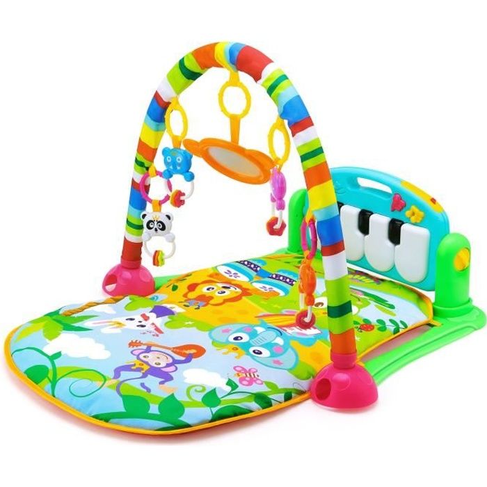 Tapis Bebe De Fitness He0603 Jouet Educatif Pour Nouveau Ne Vert Cdiscount Puericulture Eveil Bebe