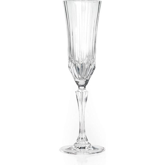 Verres à Flûte à Champagne en Cristal à Double Paroi Ensemble de 2 Flûtes à Champagne sans Pied