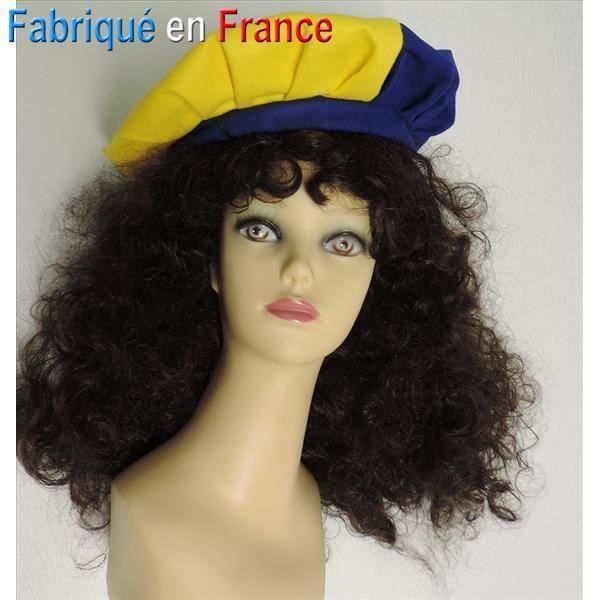 Béret Bébé Fille Tim Pouce Rayé Jaune Et Marron - Taille 48 Cm (9-12 Mois) - Très Bon état