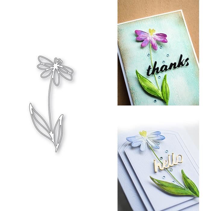 Matrices De Découpe En Métal Pour Scrapbooking Et Artisanat - Formes Fleurs, En Acier Carbone Haute Qualité - Pour Cartes, Albums, Décorations - 2