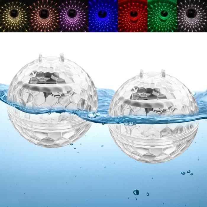 Lampe de piscine - Solaire - Boule lumineuse - 11 cm - IP68 - Multicolore