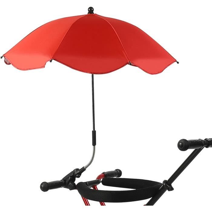 Parasol De Chaise Avec Pince Universelle - 48 Pouces, Protection UPF50+, Réglable 360°, Pour Plage, Camping, Fauteuil Roulant - 7