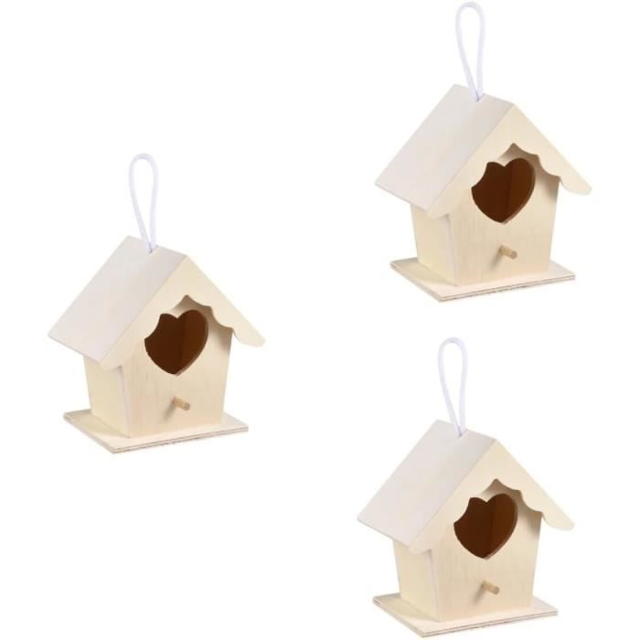 Nichoir à Oiseaux Ferplast En Bois FSC - Lot De 2 - Pour Extérieur - Toit Ouvrant