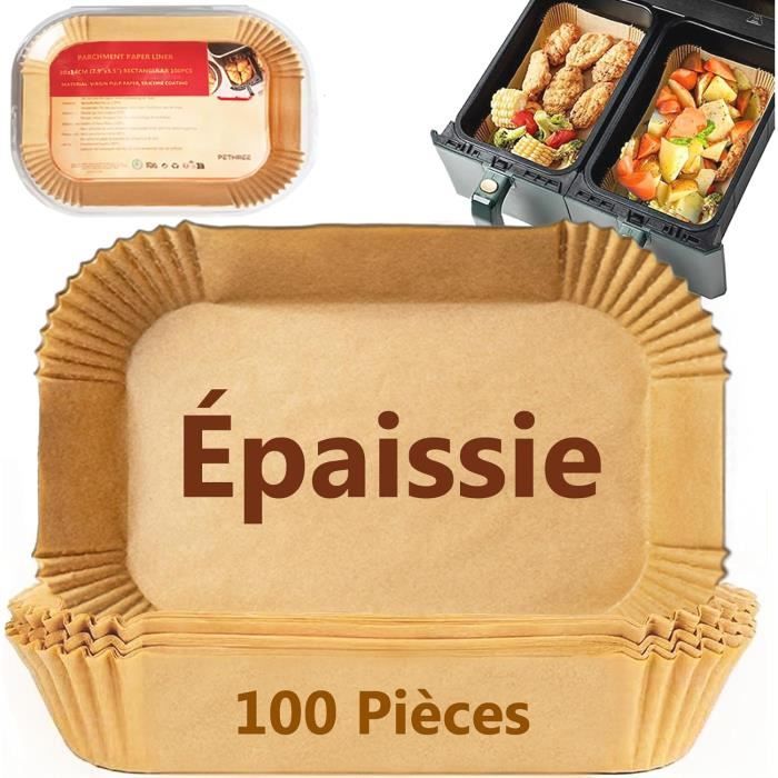 150 Feuilles Papier Cuisson Air Fryer Ninja Foodi FlexDrawer 10.4L – Jetable, Anti-Adhésif, Résistant 230°C