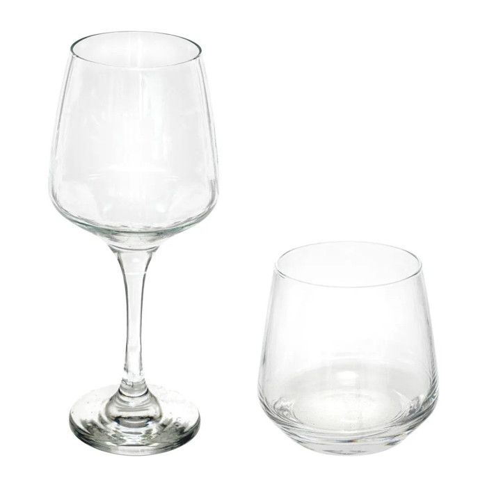 Service de Verre 12 Pièces Elya 19cm Transparent