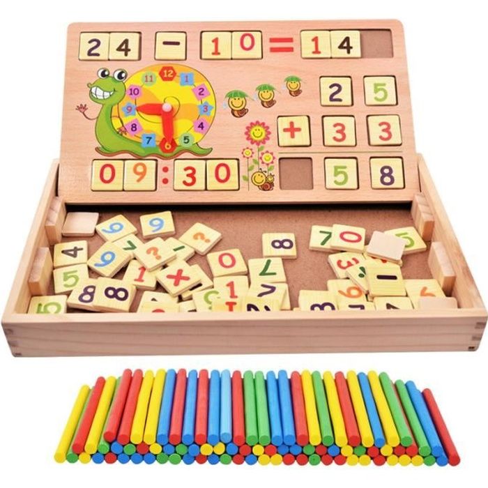 Montessori Addition et Division Panneau Mathématiques Jeu Educatif Enfants 