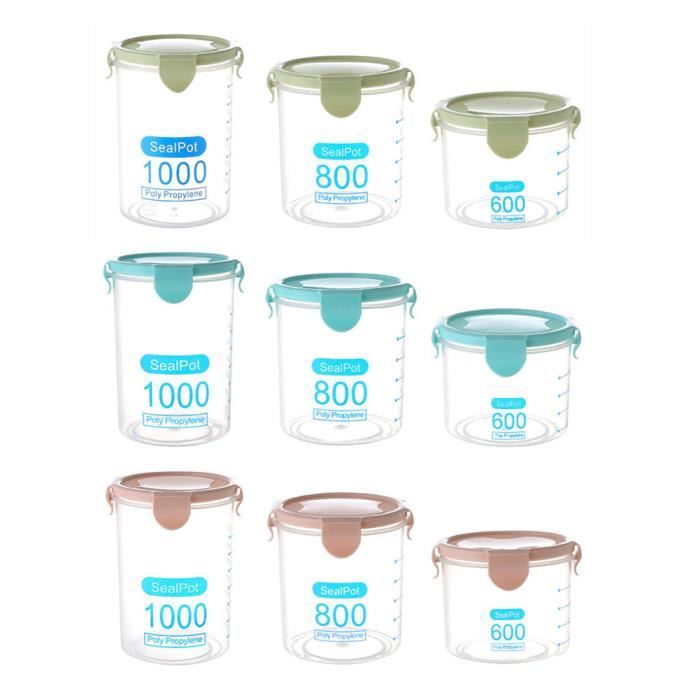 Lot De 9 Pieces Boites De Conservation Alimentaire En Plastique