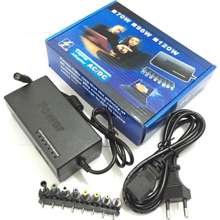 Adaptateur Universel 120W Pour Ordinateur Portable - Avec Port USB - Utilisation Voiture Et Maison - Fiche UE Incluse
