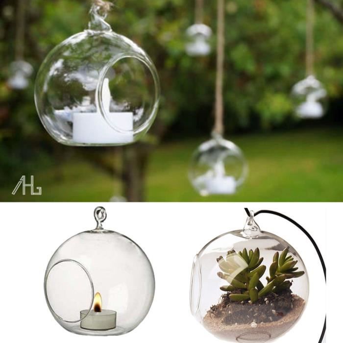 4pcs Boule En Verre Transparent10cm Pour Plantes Fleurs Decoration De Jardin Maison Achat Vente Boule De Noel Cdiscount