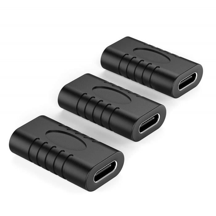 Aceyoon Adaptateur Usb C Femelle Vers Femelle Pack De 3 Pcs Connecteur Usb 3 1 Gen2 10gbps Type C Transmission Chargeur Usbc Com Prix Pas Cher Cdiscount