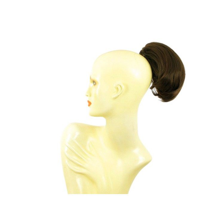 Postiche Queue De Cheval Femme - Chocolat Méché Cuivré Bouclé 40 Cm - Réf 3 En 6h30