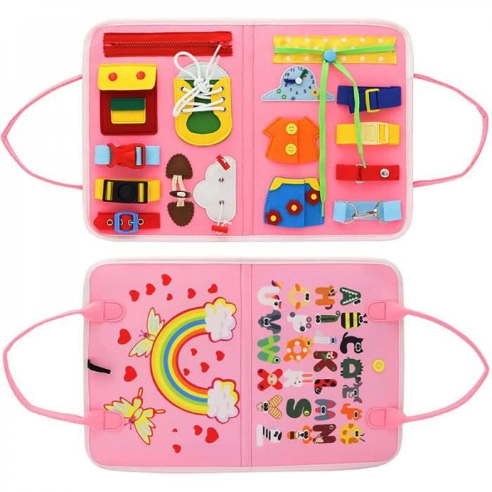 Tableau D'activités Montessori 8 En 1 - Jouet Sensoriel 1-3 Ans - Busy Board Voyage - Cadeau Bébé - 7