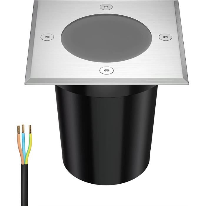 Prios buitenwandlamp Tetje, zwart, hoekig, 10 cm