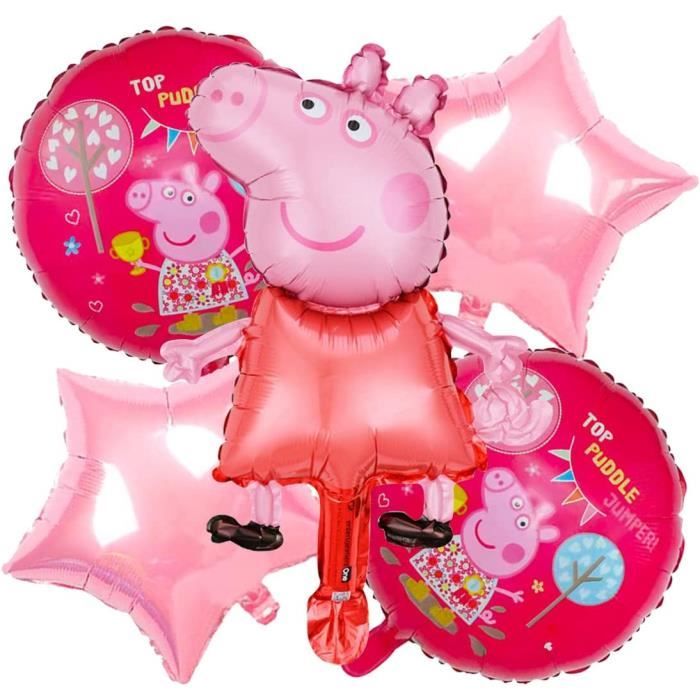 Toile De Fond Anniversaire Rose Thème Cochon – 150 X 100 Cm – Décoration Fête Enfant, Photo Souvenir