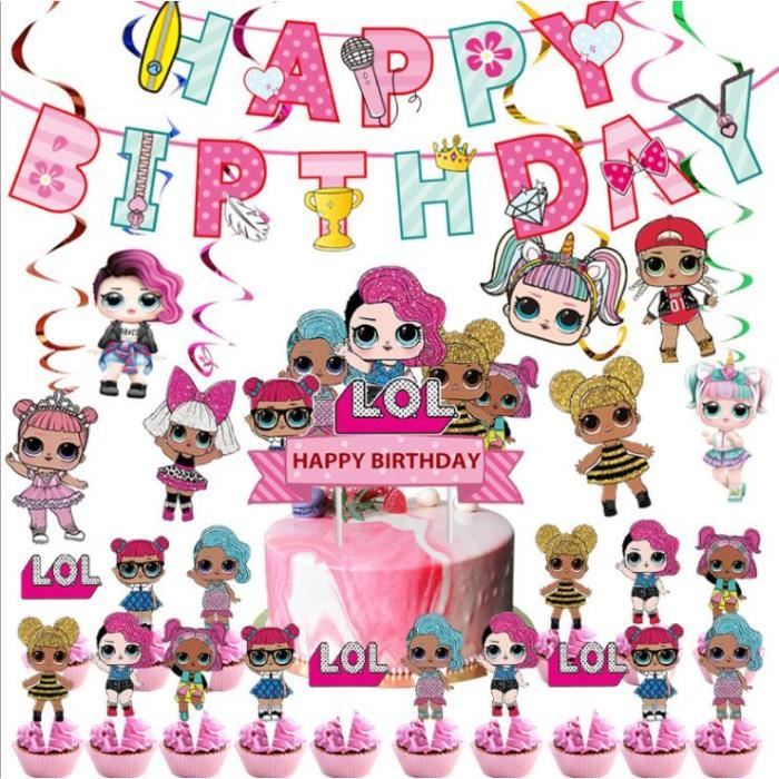 Anniversaire Ballon Lol Ballon Anniversaire Decoration Lol Banniere Joyeux Anniversaire Tourbillons Lol Surprise Fete D Anniversaire Cdiscount Maison