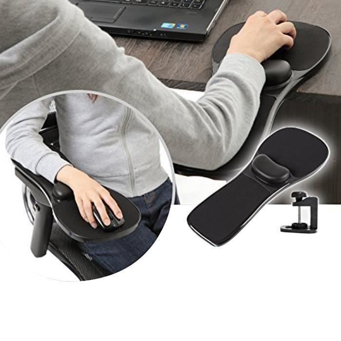repose-poignets repose-bras amovible Accoudoir ergonomique pour chaise de bureau repose-bras pour le travail et les jeux Noir