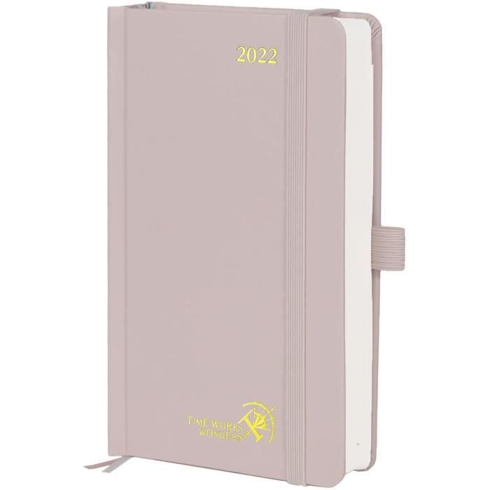 Mini Agenda 2026 POPRUN De Poche Semainier A7 12 X 8 Cm Version Agenda Time Works Wonders 2026