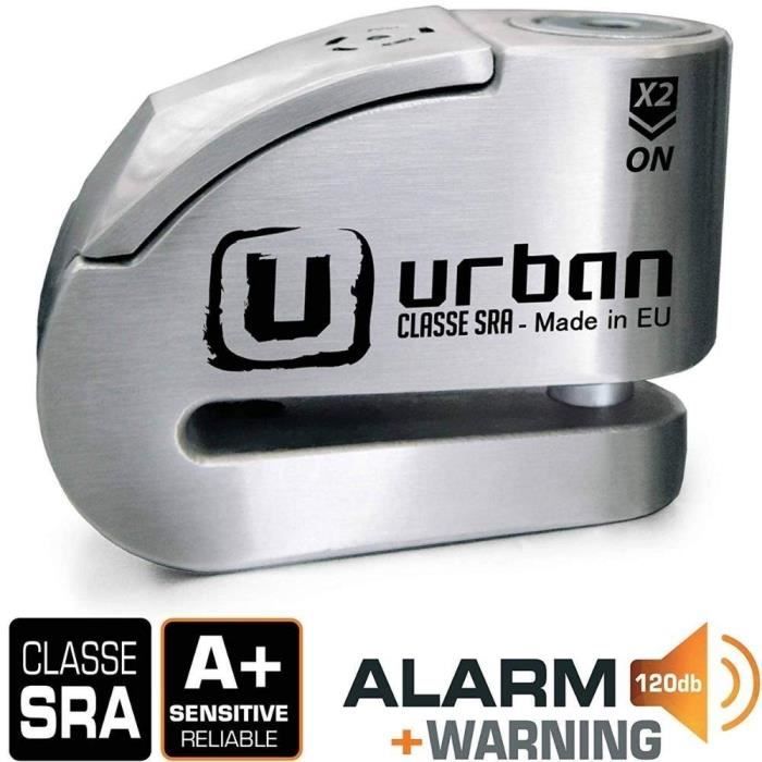 URBAN - Antivol Bloque Disque Hitech Alarme+ Waterproof - Pile Lithium - Homologué SRA