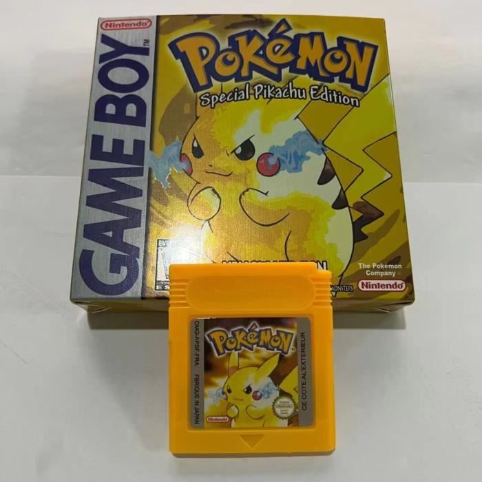 Game Boy Jeux GBC Pokemon Jaune Version Boîte Art Cartouche Plateau Boîte Pvc (Pas De Manuel