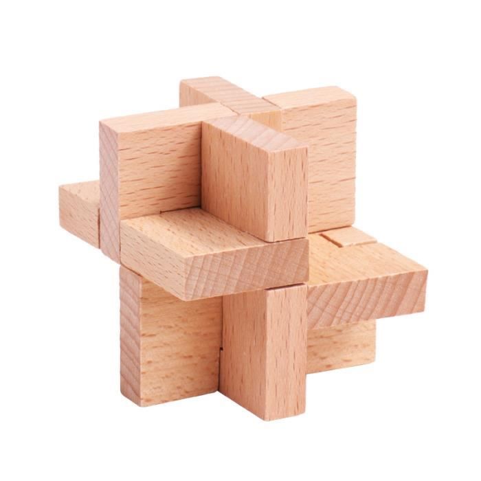 Puzzle classique en bois pour adultes et enfants, jeu de réflexion,  casse-tête