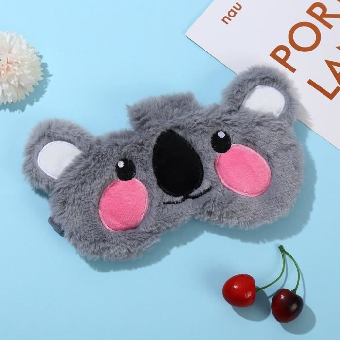 Máscara Para Dormir De Peluche Con Forma De Koala | Antifaz Suave Y Ergonómico Para Descansar Sin Luz