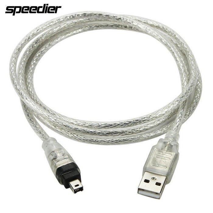 Câble photo,Câble adaptateur USB mâle vers Firewire IEEE 1394, 4 broches iLink mâle, câble adaptateur firewire 1394 [E998661861]