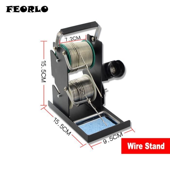 Support De Fil à Souder En Silicone Noir - Pour Fer à Souder, Rangement Pratique Et Portable