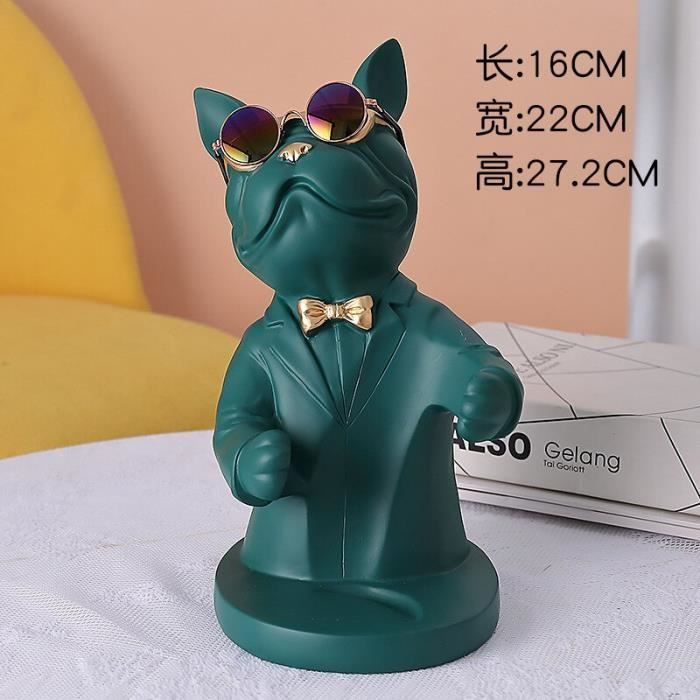 Jannlimt - Tirelire en Forme de Bouledogue au Design Moderne, décoration d' intérieur, Figurines de Table, Portefeuilles et Porte-Monnaie, Cadeaux d' anniversaire