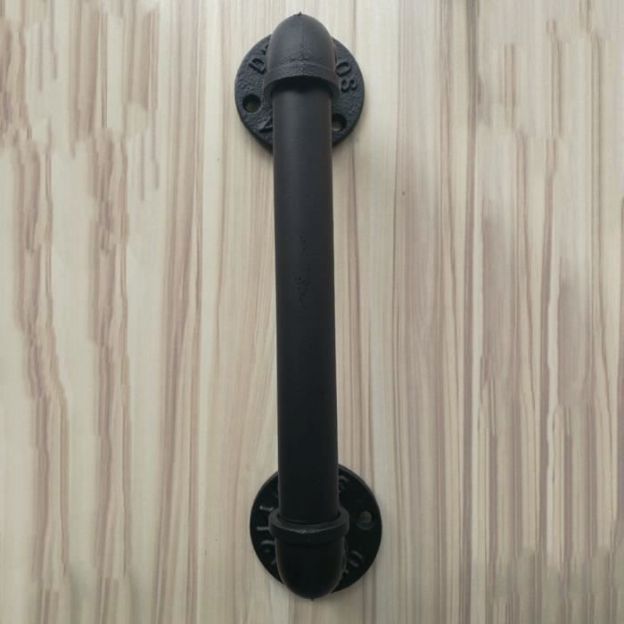 Poignée De Porte Noire En Acier KeyMet - Barre D'appui Industrielle 230mm