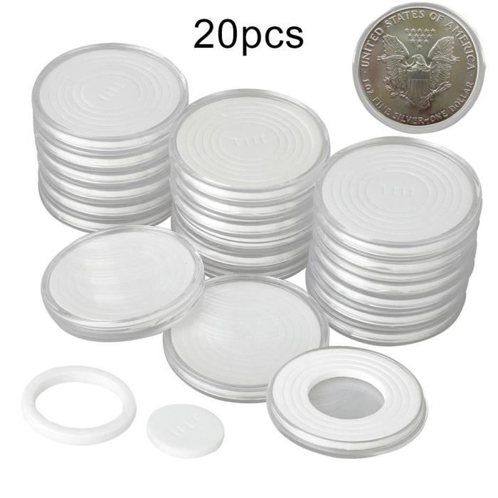 Étui de rangement pour 40 capsules de pièces de monnaie, 16-46 mm