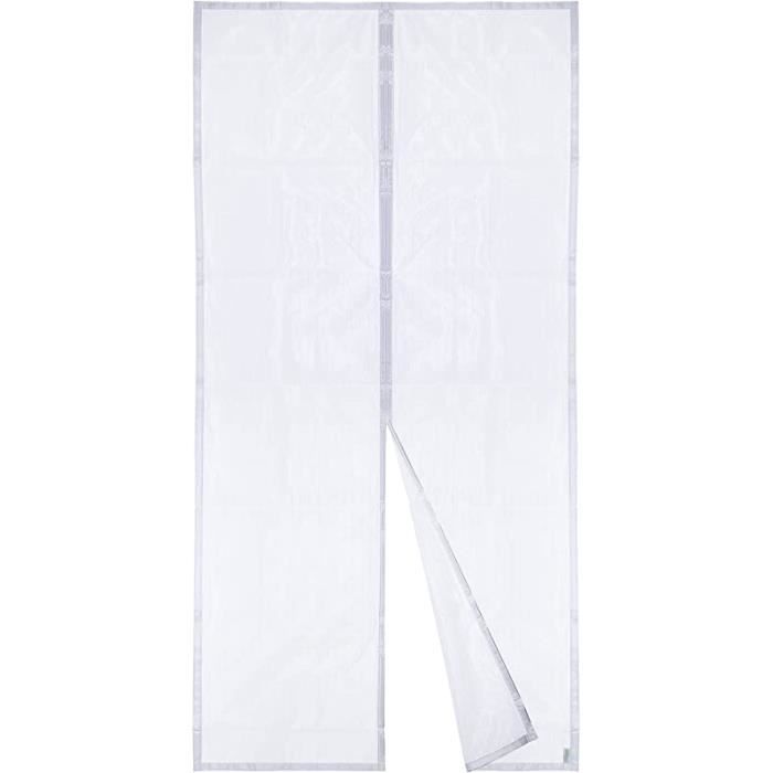 Porte Rideau En Maille, 240x240cm Joint Magnétique De Haut En Bas Avec Fermeture Automatique, Maintient L'air Frais à L'intérieur Gris