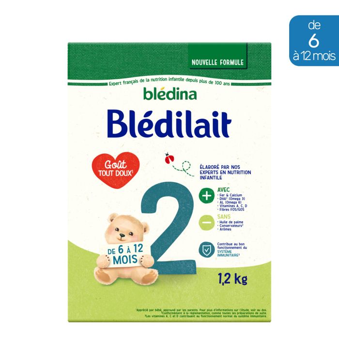 Lait Infantile Blédilait 1er âge 0-6 Mois - Boîte De 900 G - Pour Bébés Non Allaités Ou En Complément
