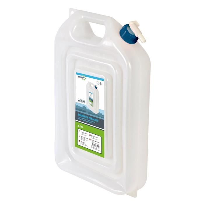 Jerrycan Accordéon Bo-Camp – 16 Litres, Robinet Intégré, Transparent Et Compact