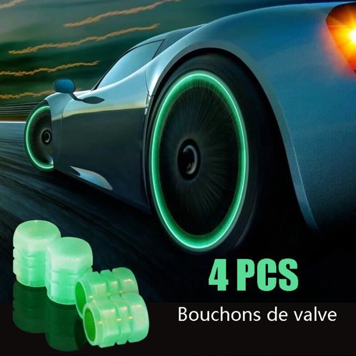 Lot De 20 Bouchons De Valve Lumineux Fluorescents Rouges Pour