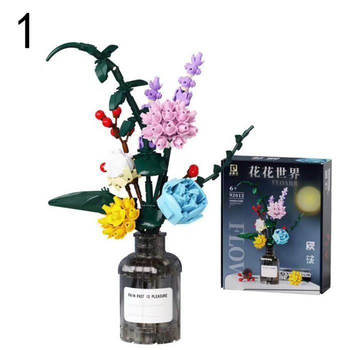 Jeu De Construction Fleurs En Briques - Briques Colorées Pour Créer Des Fleurs - À Partir De 7 Ans