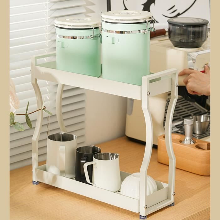 Organisateur De Comptoir Pour Café Et Thé - Boîte En Bois Avec Séparateurs - 30x19x9 Cm - Rangement Dosettes, Sucre, Pailles