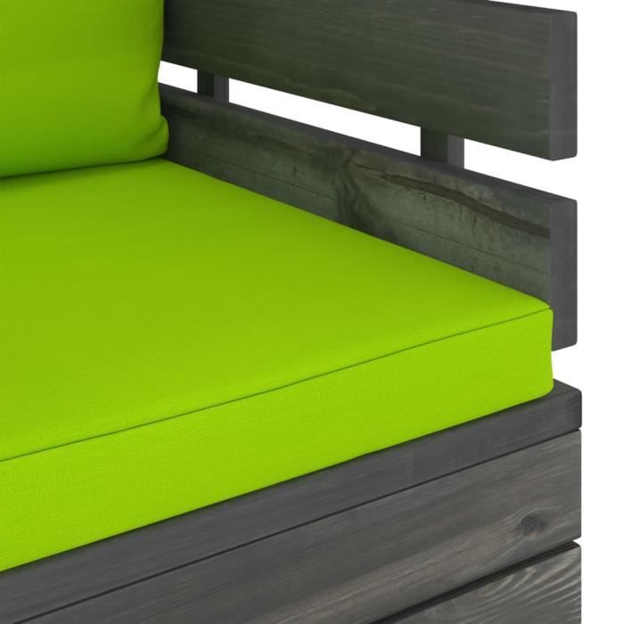 fauteuil de jardin - dilwe - bois de pin - vert vif - relaxation - avec accoudoirs