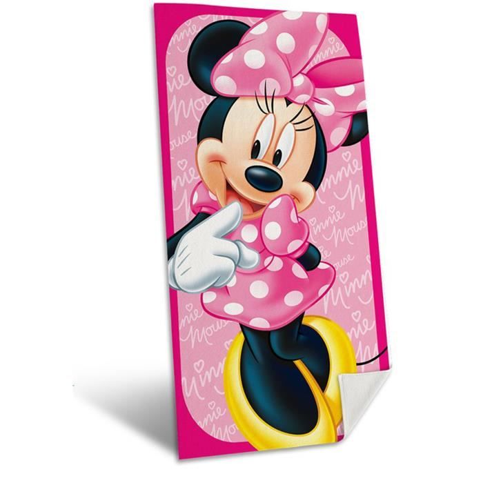 Accessoire Plage Serviette De Plage Minnie Et Mickey - Microfibre 70x140 Cm - Super Absorbante - Arlis Serviette Sable Plage