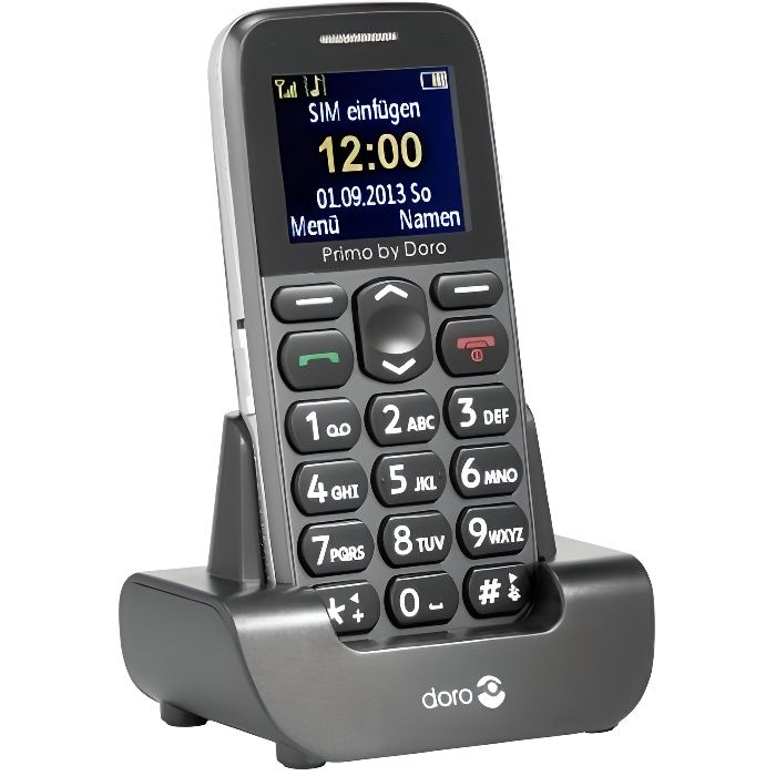 Téléphone portable DORO PRIMO 215 - Gris - Débloqué - Batterie 1000mAh - Écran TFT 1.7\