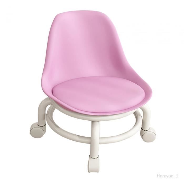 LXGJSQY Tabouret Roulant poulie Tabouret Bas avec Dossier Roue Universelle Tabouret Roulant Simili Cuir siège rembourré Confortable carré Mobile Rotatif Petit Tabouret