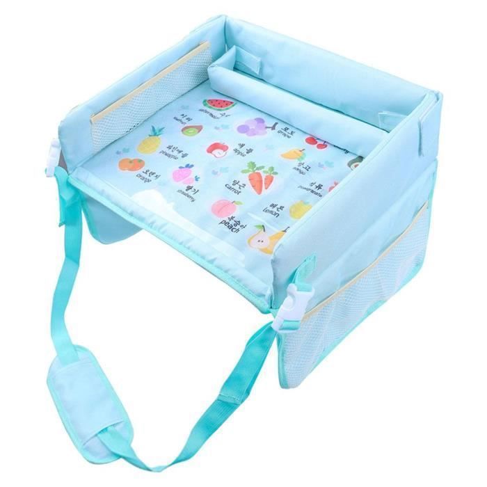 Plateau De Voyage Pliable Pour Siège Auto Enfant - Nylon, Dimensions 40x27 Cm - Avec Sangles Réglables