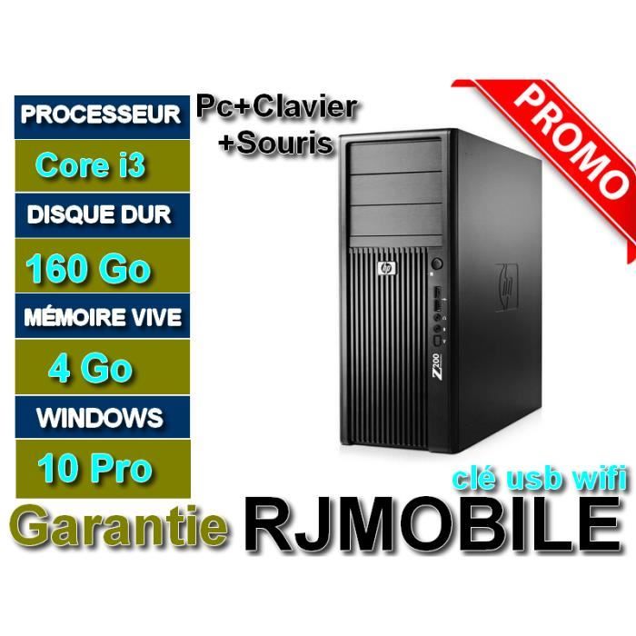 Ordinateur Bureau HP Z200 Workstation Core i3 CPU 5403 / 07 GHz-HDD 160 Go RAM 4Go / unité central Seul plus Clavier Souris - Lenovo