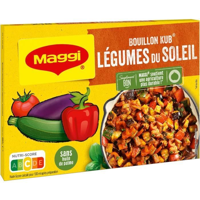 LOT DE 2 - MAGGI - Bouillon Kub Légumes du Soleil - Bouillons - boite de 18 cubes - 180 g