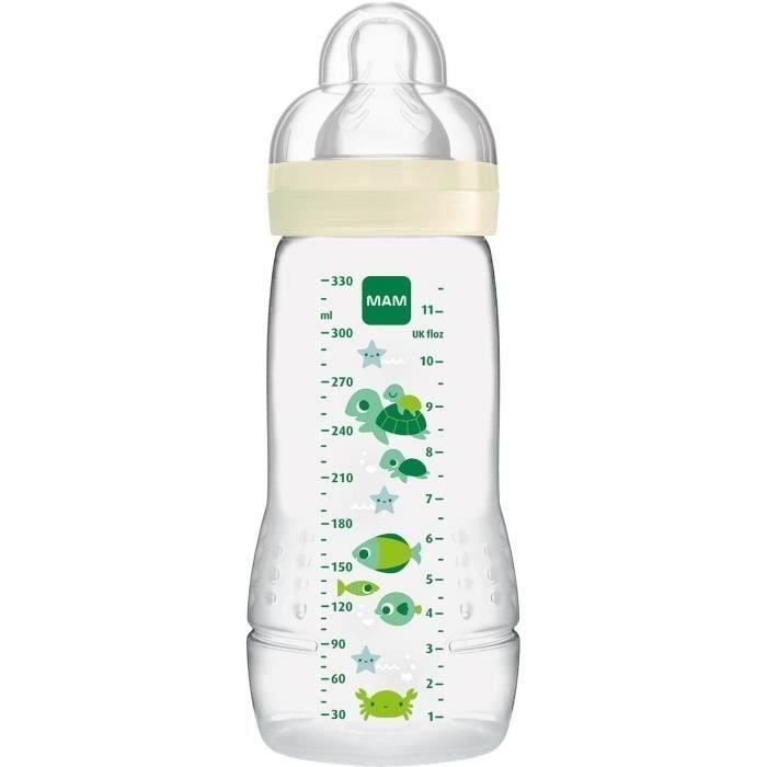 MAM Easy Active 2ème Âge Biberon +6m Jaune 330ml