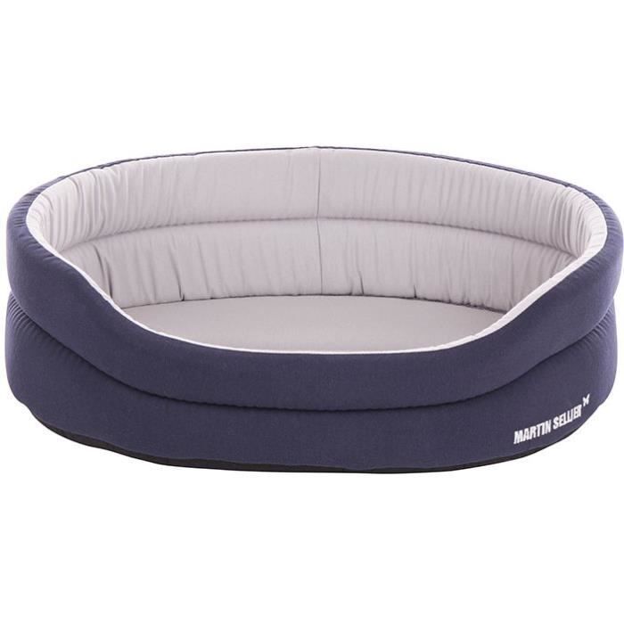 Corbeille chien chat L : 45 cm tissu - gris