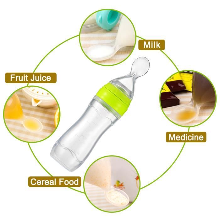 rouge Bouteille dallaitement Portable en silicone Biberons Bouteille de lait anti-brûlure résistant à la chaleur avec poignées pour chiots nouveau-nés 