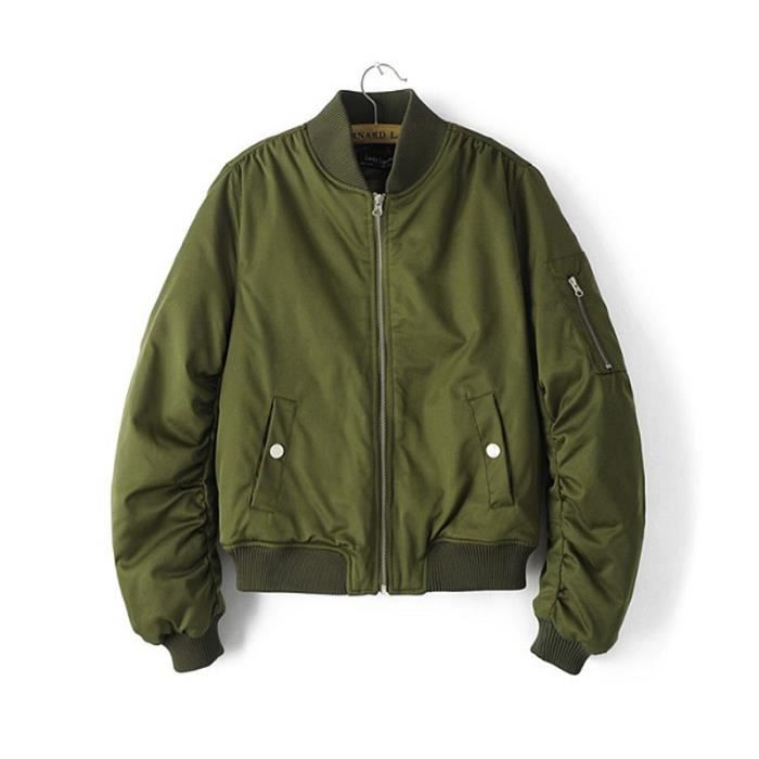 Bomber Jacket Femme Décontractée Blouson Veste