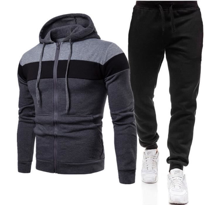 Ensemble survetement homme hotsell gris