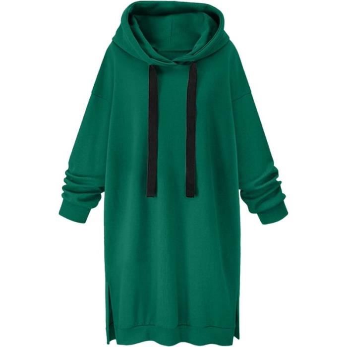 Robe Sweat Femme Sweat A Capuche Femme Automne Hiver Chaud Long